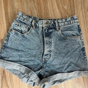 Zara Blue Jean Shorts High-Waisted Vintage Style